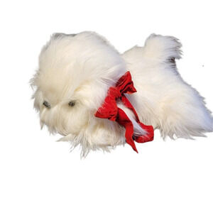 JINGLE PUP Long Haired Plush Sheepdog Laying Down Vintage 90s Transform Present